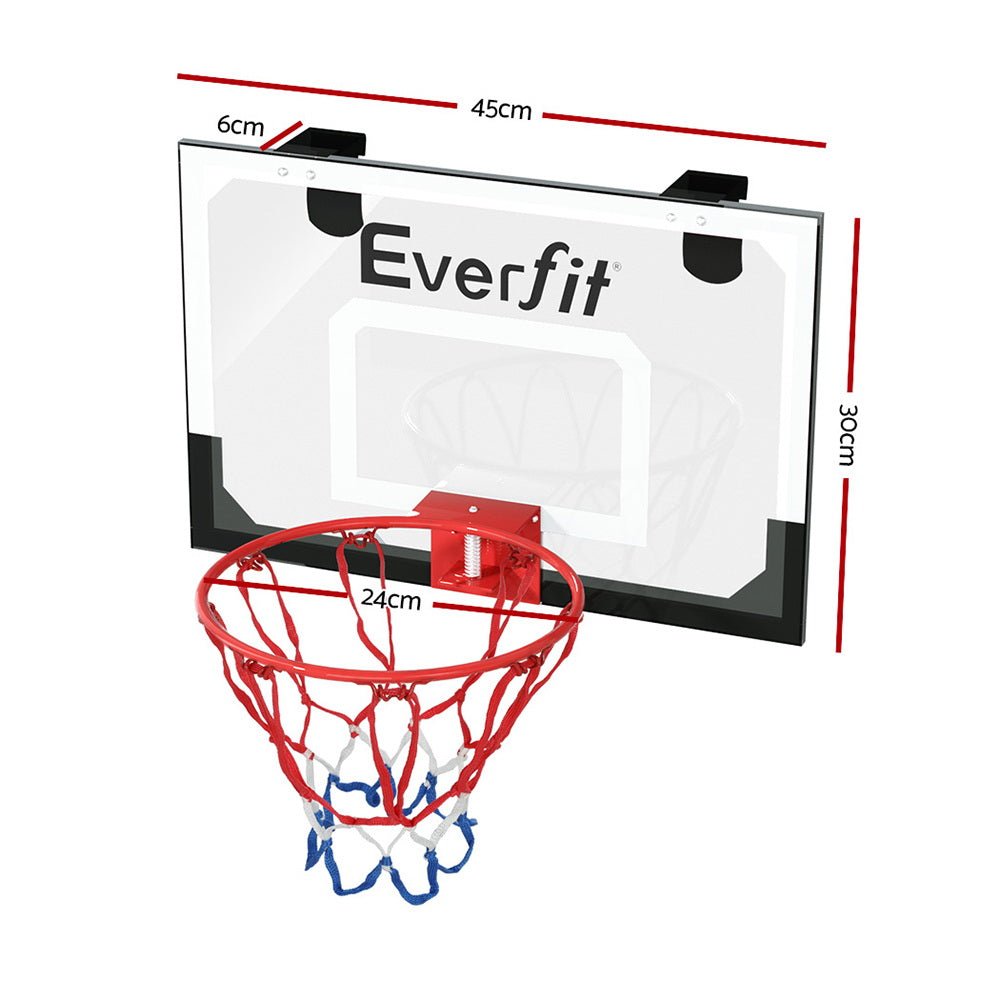 Mini Basketball Hoop Door Wall Mounted Kids Sport Backboard Indoor Black-1