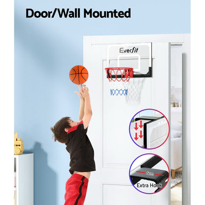 Mini Basketball Hoop Door Wall Mounted Kids Sport Backboard Indoor Black-3