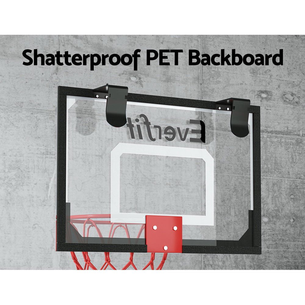 Mini Basketball Hoop Door Wall Mounted Kids Sport Backboard Indoor Black-4